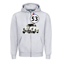 Heather Grey herbie 53 Zipper Hoodie - artisFamous