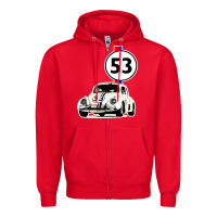 Red herbie 53 Zipper Hoodie - artisFamous
