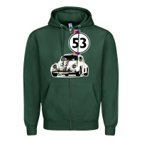 Sports Green herbie 53 Zipper Hoodie - artisFamous