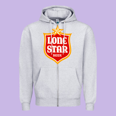 Lone Star Beer Zipper Hoodie Designed By Artisfamous