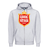 Heather Grey lone star beer Zipper Hoodie - artisFamous
