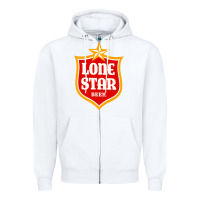White lone star beer Zipper Hoodie - artisFamous