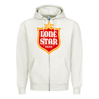 Oatmeal Heather lone star beer Zipper Hoodie - artisFamous