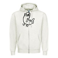 Oatmeal Heather Dickbutt Zipper Hoodie - artisFamous