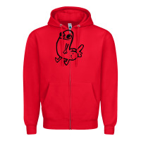 Red Dickbutt Zipper Hoodie - artisFamous