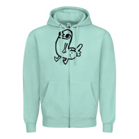 Seafoam Dickbutt Zipper Hoodie - artisFamous