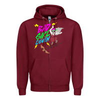Burgundy BAD GIRL COVEN - THE OWL HOUSE Zipper Hoodie - artisFamous