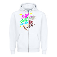 White BAD GIRL COVEN - THE OWL HOUSE Zipper Hoodie - artisFamous