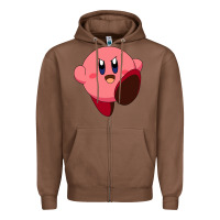 Chestnut Kirby's Adventure Zipper Hoodie - artisFamous