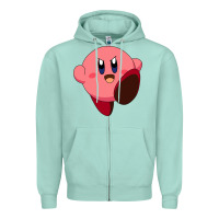 Seafoam Kirby's Adventure Zipper Hoodie - artisFamous