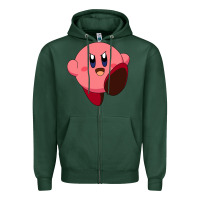 Sports Green Kirby's Adventure Zipper Hoodie - artisFamous