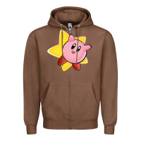 Chestnut Kirby's Adventure Zipper Hoodie - artisFamous