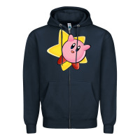 Navy Kirby's Adventure Zipper Hoodie - artisFamous