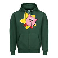 Sports Green Kirby's Adventure Zipper Hoodie - artisFamous