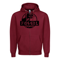 Burgundy fossil dinosaur  wild life Zipper Hoodie - artisFamous