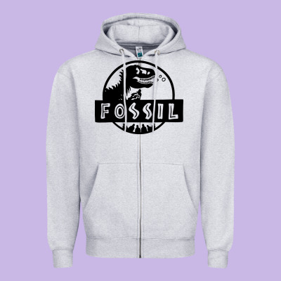 Fossil Dinosaur  Wild Life Zipper Hoodie Designed By Artisfamous
