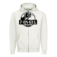Oatmeal Heather fossil dinosaur  wild life Zipper Hoodie - artisFamous
