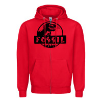 Red fossil dinosaur  wild life Zipper Hoodie - artisFamous