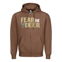Chestnut fear the deer Zipper Hoodie - artisFamous
