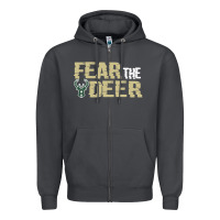 Smoke fear the deer Zipper Hoodie - artisFamous