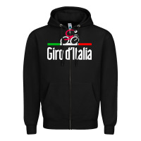 Black giro d'italia Zipper Hoodie - artisFamous