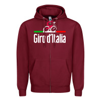Burgundy giro d'italia Zipper Hoodie - artisFamous