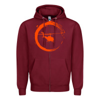 Burgundy helicopter Zipper Hoodie - artisFamous