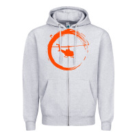 Heather Grey helicopter Zipper Hoodie - artisFamous