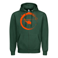 Sports Green helicopter Zipper Hoodie - artisFamous