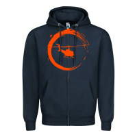 Navy helicopter Zipper Hoodie - artisFamous