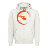 Oatmeal Heather helicopter Zipper Hoodie - artisFamous