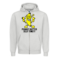 Dove Grey peanut butter jelly time banana Zipper Hoodie - artisFamous