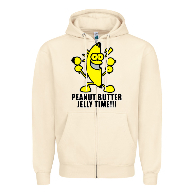 Peanut Butter Jelly Time Banana Zipper Hoodie by artisFamous | Teevron