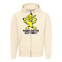 Sandshell peanut butter jelly time banana Zipper Hoodie - artisFamous