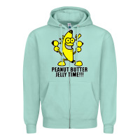 Seafoam peanut butter jelly time banana Zipper Hoodie - artisFamous