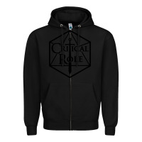 Black critical role Zipper Hoodie - artisFamous