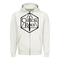 Oatmeal Heather critical role Zipper Hoodie - artisFamous
