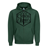 Sports Green critical role Zipper Hoodie - artisFamous