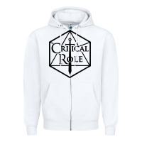 White critical role Zipper Hoodie - artisFamous