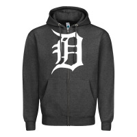 Charcoal Heather detroit Zipper Hoodie - artisFamous