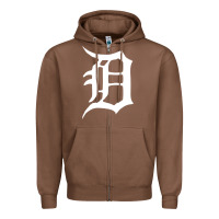 Chestnut detroit Zipper Hoodie - artisFamous