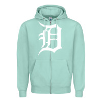 Seafoam detroit Zipper Hoodie - artisFamous