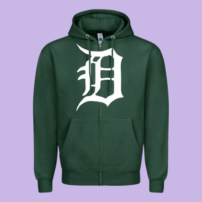 Detroit Zipper Hoodie Designed By Artisfamous