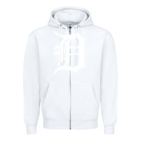 White detroit Zipper Hoodie - artisFamous