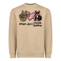 Mushroom peace love french bulldog Heavyweight Sweatshirt - JahusDesignShop