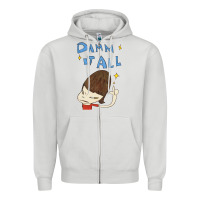 Dove Grey Damm It All Zipper Hoodie - artisFamous