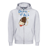 Heather Grey Damm It All Zipper Hoodie - artisFamous
