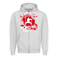 Dove Grey surely not everybody was kung fu fighting Zipper Hoodie - artisFamous