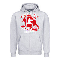 Heather Grey surely not everybody was kung fu fighting Zipper Hoodie - artisFamous