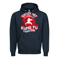 Navy surely not everybody was kung fu fighting Zipper Hoodie - artisFamous